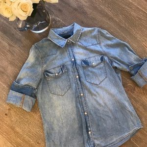 J crew Western chambray button down